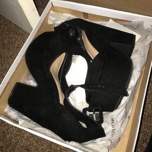 Black platform heels